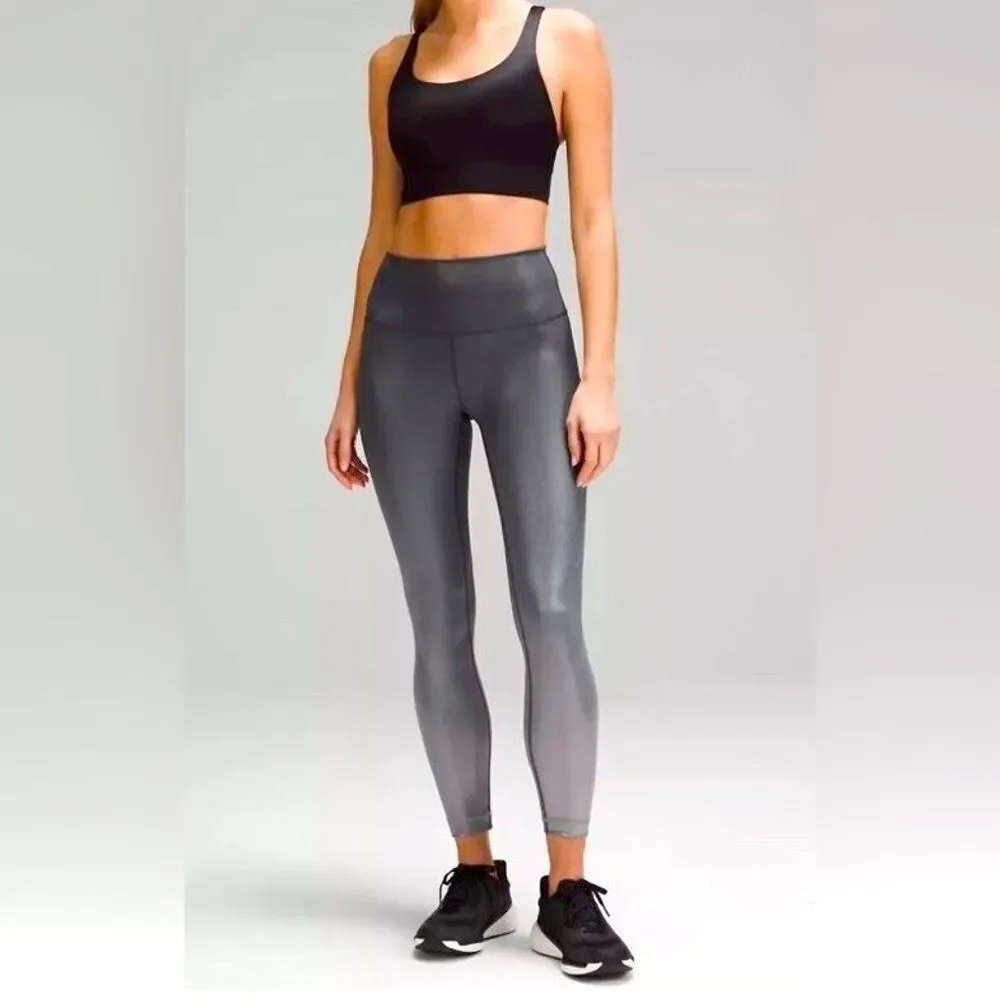 LuLuLemon Women's Wunder Train Foil High-Waisted Leggings; Size 10